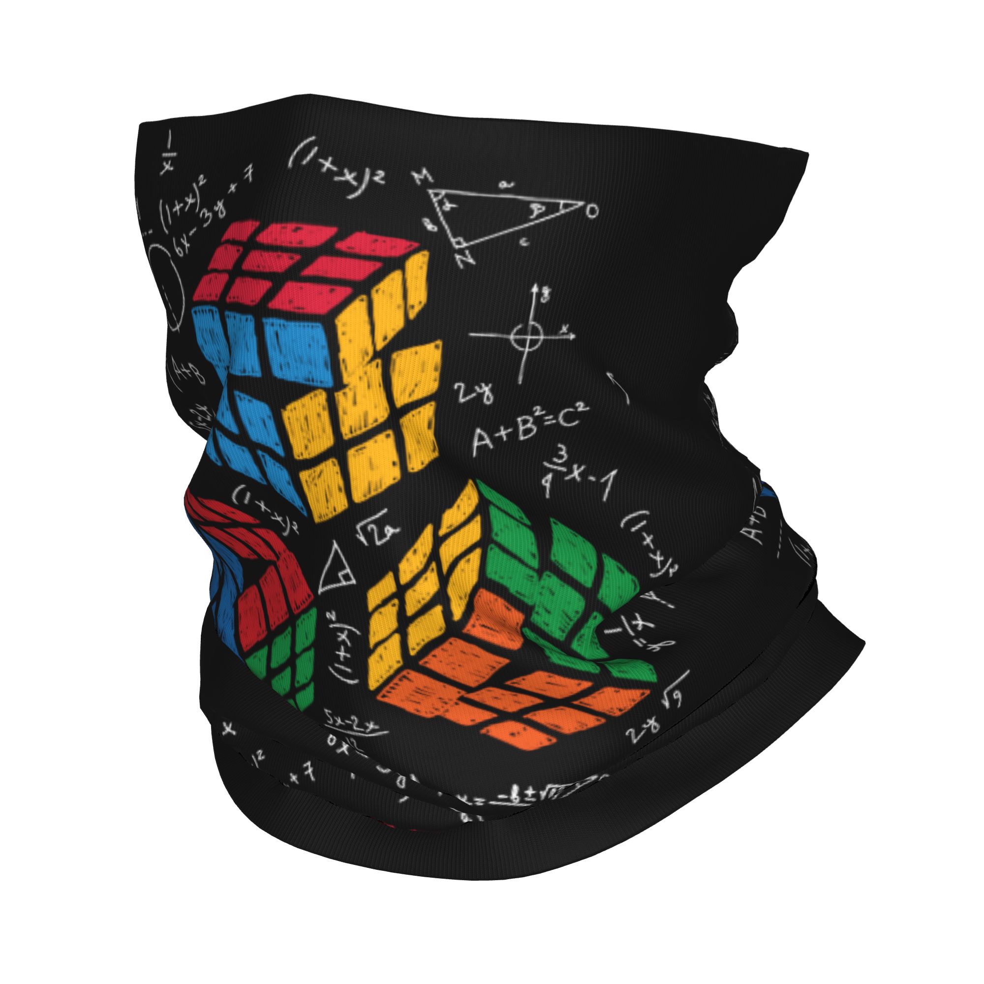 Neck Warmer Tube - Aangepaste Wiskunde Rubiks Kubus Winter Hoofdband