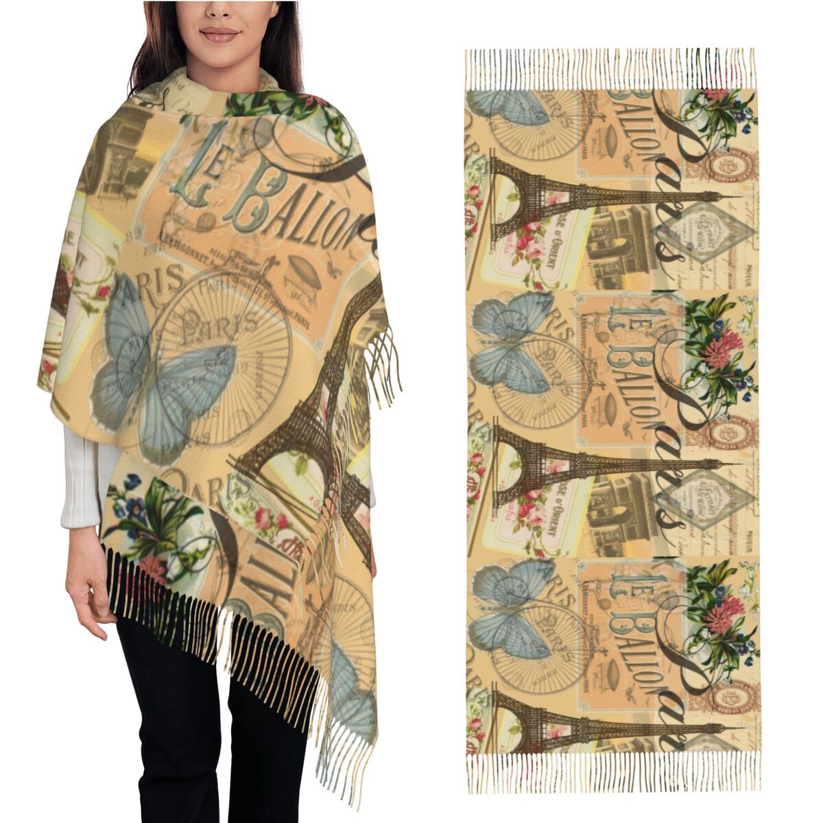 Pashmina Wrap Large - Sjaal Wrap Dames Winter Grote Lange