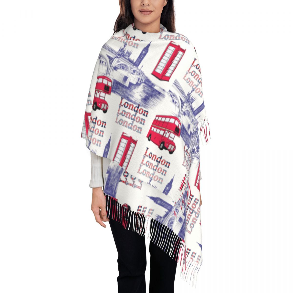 Londen Engeland scènes sjaals  - Pashmina Wrap Large recensie en prijs