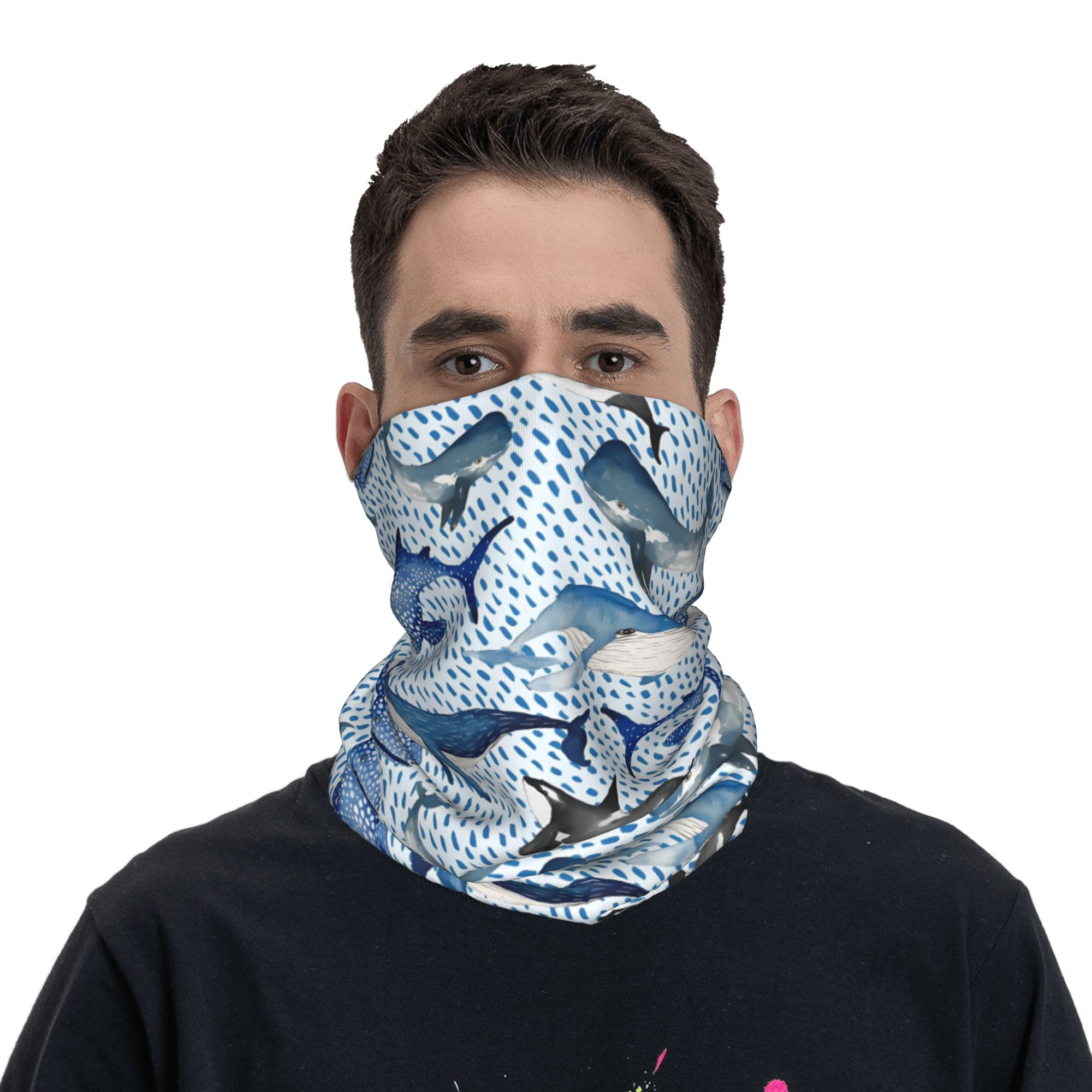 Aangepaste blauwe aquarel haai - Neck Warmer Tube recensie en prijs