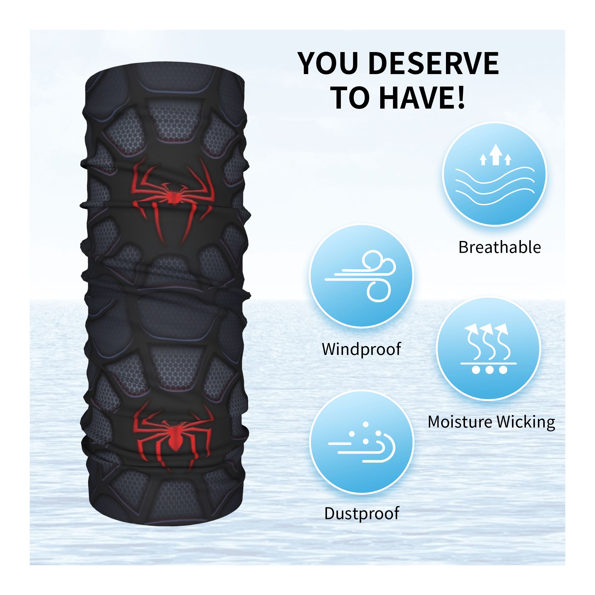 Spider Winter Hoofdband Nekwar - Neck Warmer Tube recensie en prijs