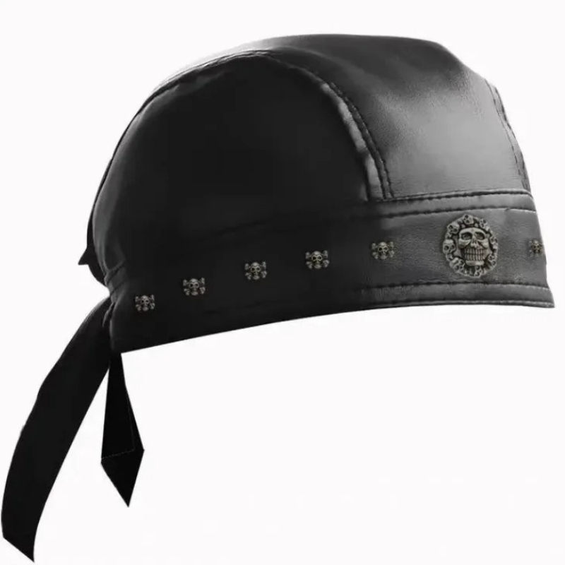 PU-leer zwarte biker verstelba - Bandana Doo Rag recensie en prijs