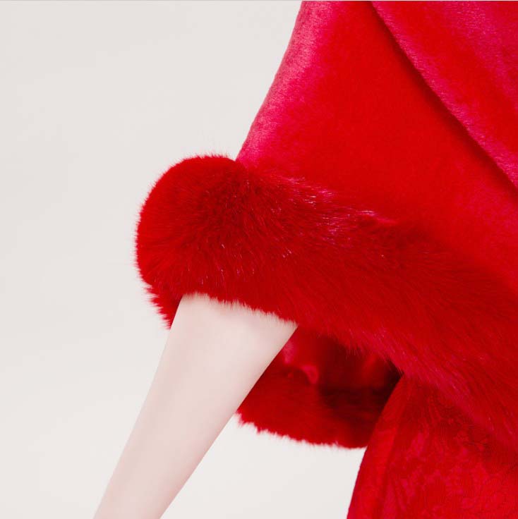 Rode bruidswraps Winter nepbon - Stole Wedding Shawl recensie en prijs