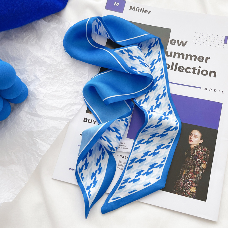 Klein blauwe zijden sjaal nieu - Ascot Neck Scarf recensie en prijs